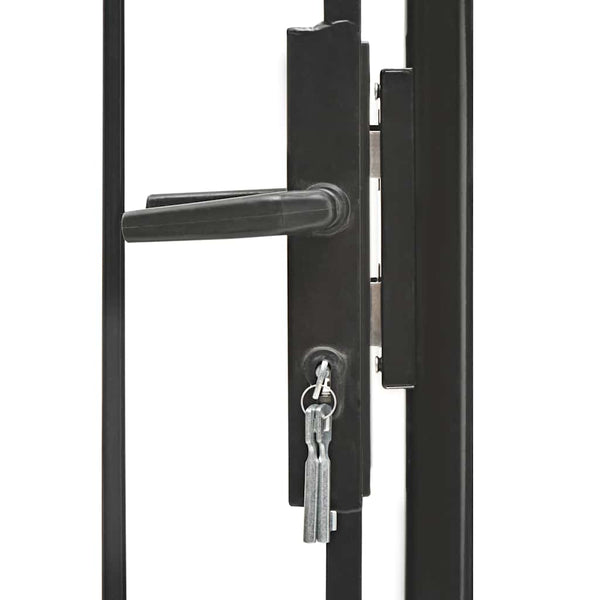 Gartentor Woerden Stahl 1x1,5 m Schwarz