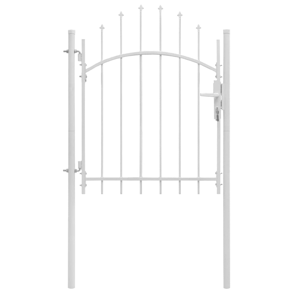 vidaXL Garden Gate Woerden Steel 1x1.25 m White