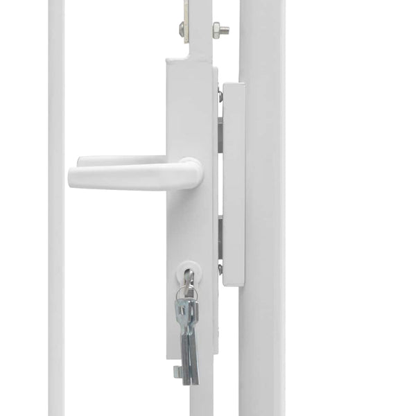 Gartentor Woerden Stahl 1x1,25 m Weiß