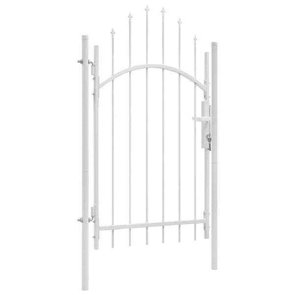 Gartentor Woerden Stahl 1x2,45 m Weiß
