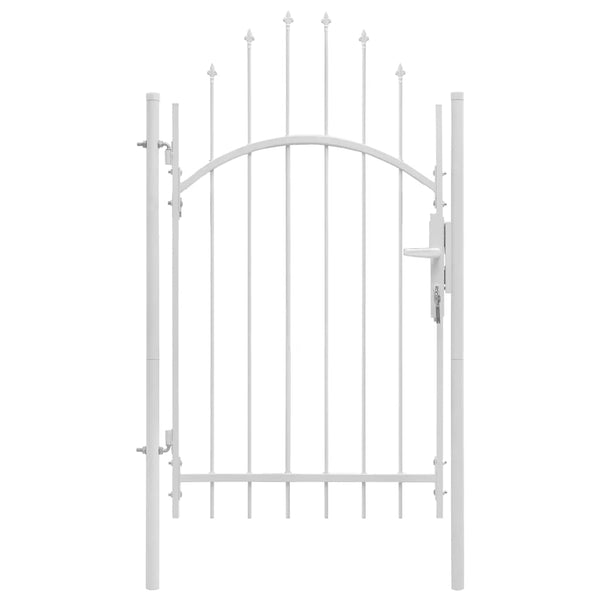 Gartentor Woerden Stahl 1x2,45 m Weiß