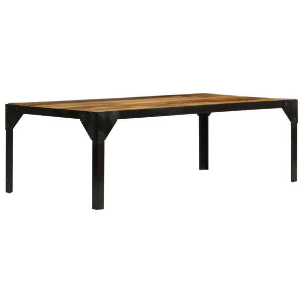Couchtisch Raues Massives Mangoholz und Stahl 110 cm