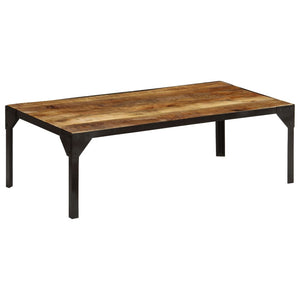 Couchtisch Raues Massives Mangoholz und Stahl 110 cm