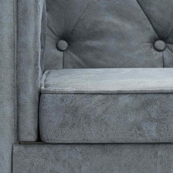 vidaXL Armchair Grey Fabric