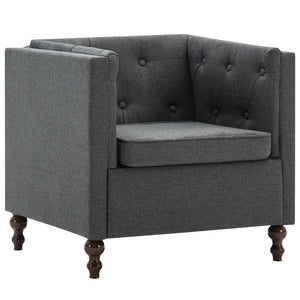 vidaXL Fauteuil Gris foncé Tissu
