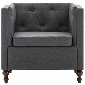 vidaXL Fauteuil Gris foncé Tissu