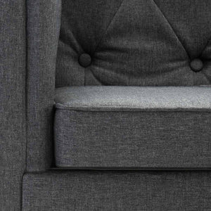 vidaXL Fauteuil Gris foncé Tissu