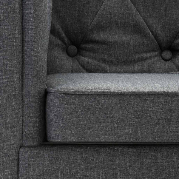 vidaXL Fauteuil Gris foncé Tissu