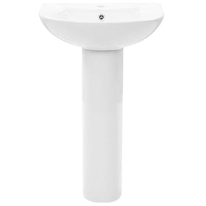 Freistehendes Waschbecken mit Säule Keramik Weiß 520x440x190 mm