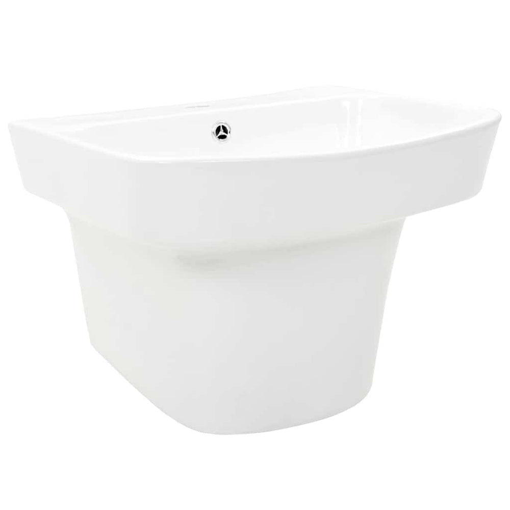 Waschbecken Weiß 50 x 45 x 41 cm Glasierte Keramik