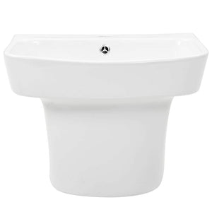 Waschbecken Weiß 50 x 45 x 41 cm Glasierte Keramik