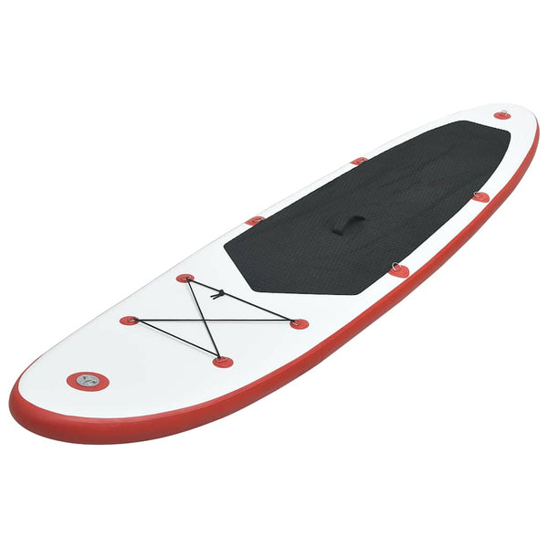 Aufblasbares Stand Up Paddle Board Set Rot/Weiß