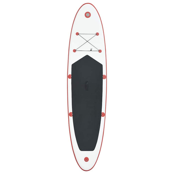Aufblasbares Stand Up Paddle Board Set Rot/Weiß