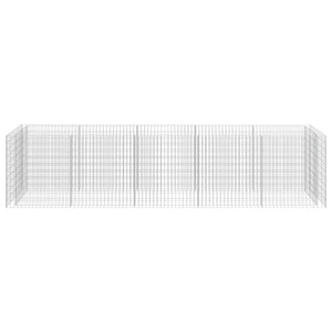 Gabionen-Hochbeet Verzinkter Stahl 450×90×100 cm