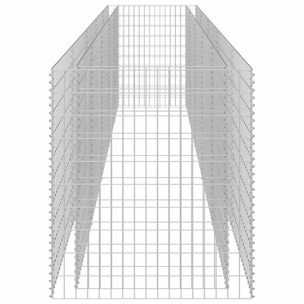 Gabionen-Hochbeet Verzinkter Stahl 450×90×100 cm