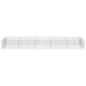 Gabionen-Hochbeet Verzinkter Stahl 450×90×50 cm