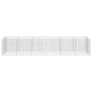 Gabionen-Hochbeet Verzinkter Stahl 540×90×100 cm
