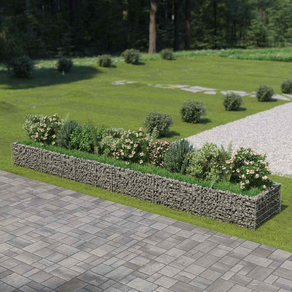 Gabionen-Hochbeet Verzinkter Stahl 540×90×50 cm