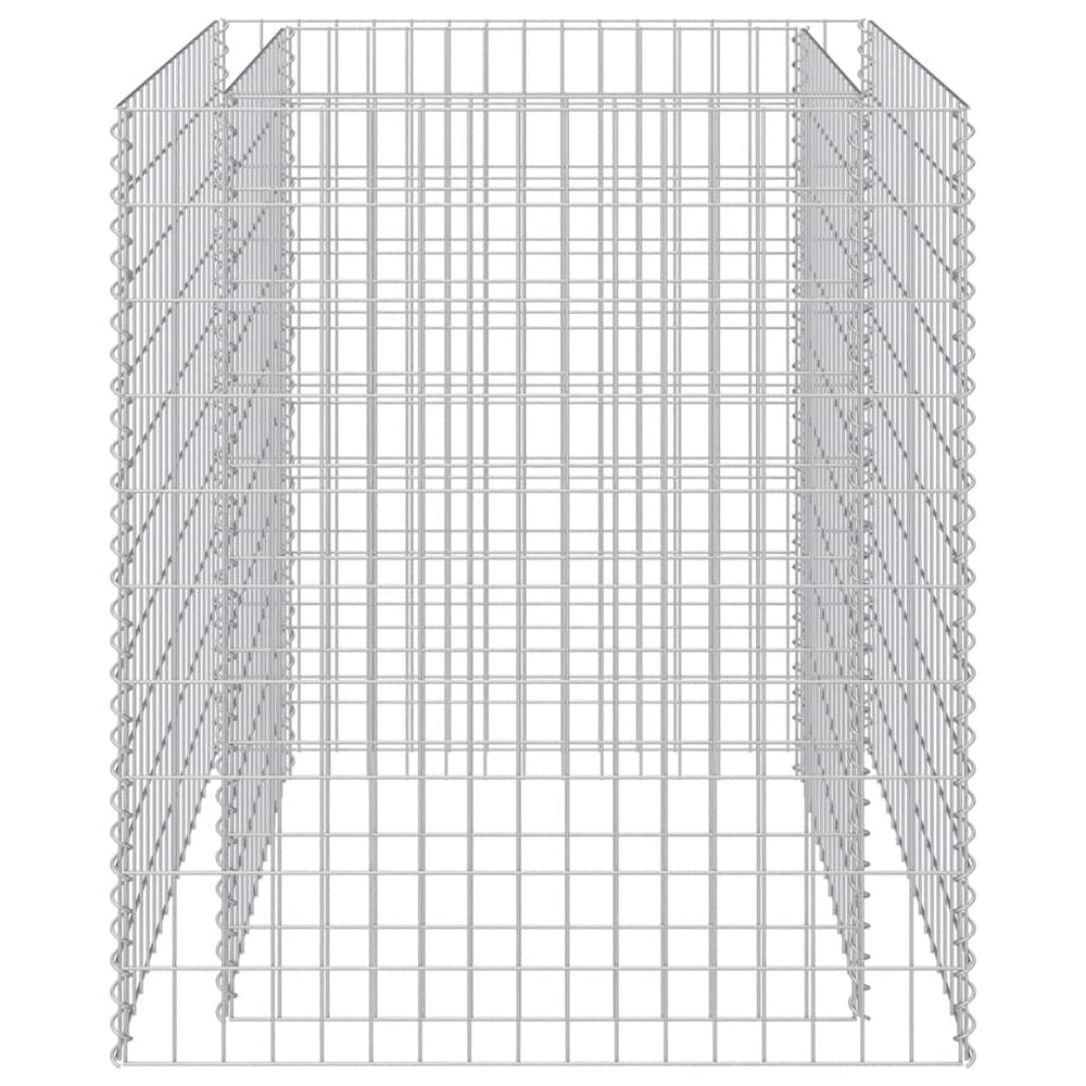 Gabionen-Hochbeet Verzinkter Stahl 90×90×100 cm