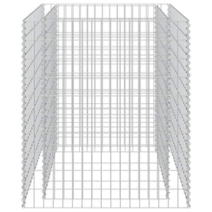 Gabionen-Hochbeet Verzinkter Stahl 90×90×100 cm