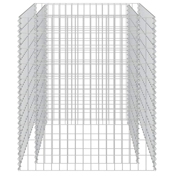 Gabionen-Hochbeet Verzinkter Stahl 90×90×100 cm