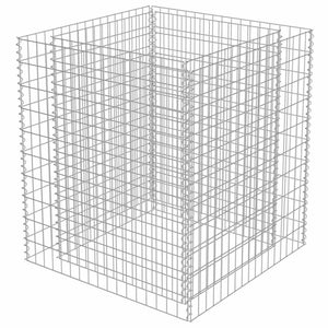 Gabionen-Hochbeet Verzinkter Stahl 90×90×100 cm