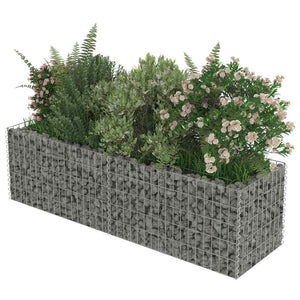 Gabionen-Hochbeet Verzinkter Stahl 180×50×50 cm