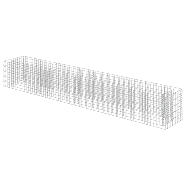 Gabionen-Hochbeet Verzinkter Stahl 360×50×50 cm