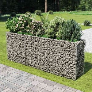 Gabionen-Hochbeet Verzinkter Stahl 270×50×100 cm