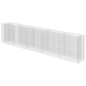 Gabionen-Hochbeet Verzinkter Stahl 450×50×100 cm