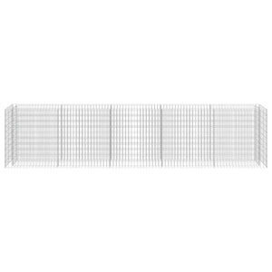 Gabionen-Hochbeet Verzinkter Stahl 450×50×100 cm