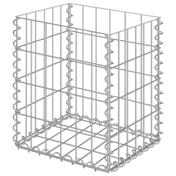 Gabionenkörbe 2 Stk. Verzinkter Stahl 30x30x40 cm