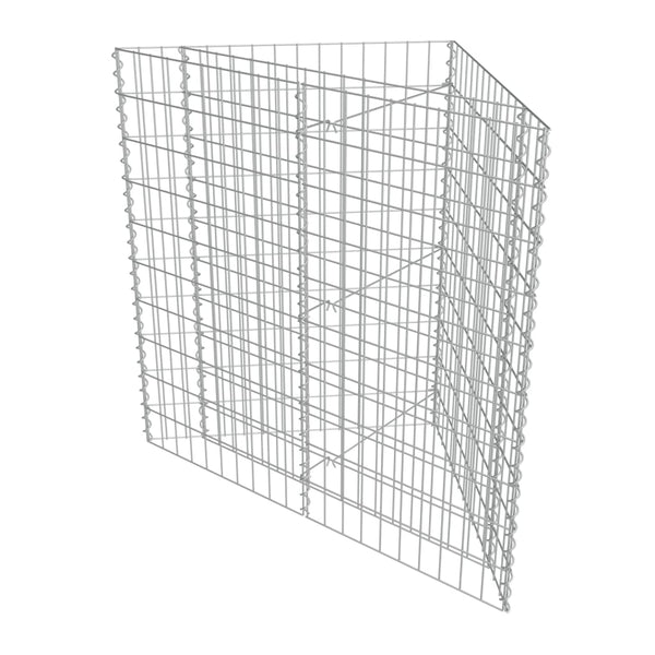 Gabionen-Hochbeet Verzinkter Stahl 75×75×100 cm