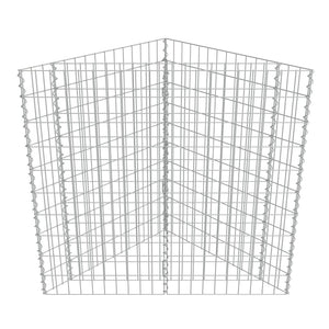 Gabionen-Hochbeet Verzinkter Stahl 75×75×100 cm