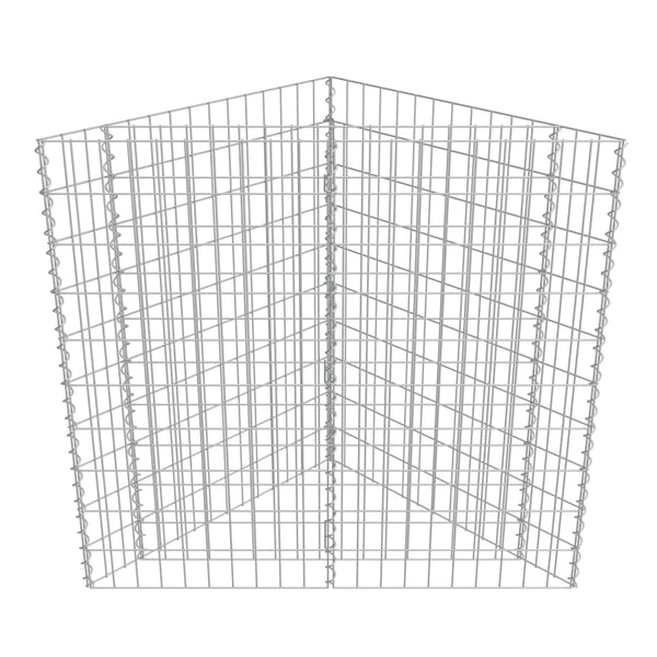 Gabionen-Hochbeet Verzinkter Stahl 75×75×100 cm
