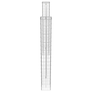 Zaunpfosten 2 pcs Silber 20 x 20 x 190 cm Metall