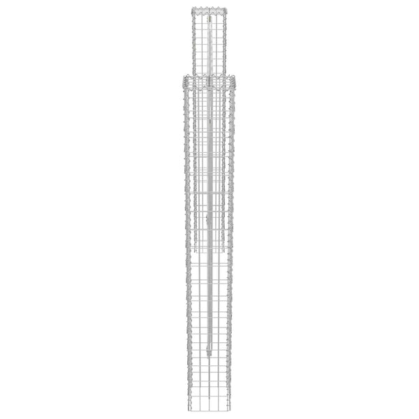 Zaunpfosten 2 pcs Silber 20 x 20 x 190 cm Metall