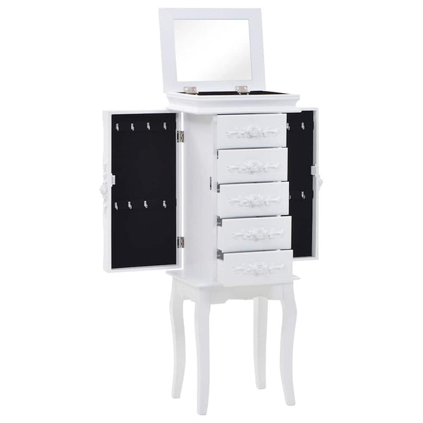 vidaXL Armoire à bijoux Blanc