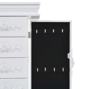 vidaXL Armoire à bijoux Blanc