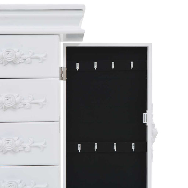 vidaXL Armoire à bijoux Blanc