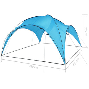 Hellblauer Kuppelpavillon 450x450 cm