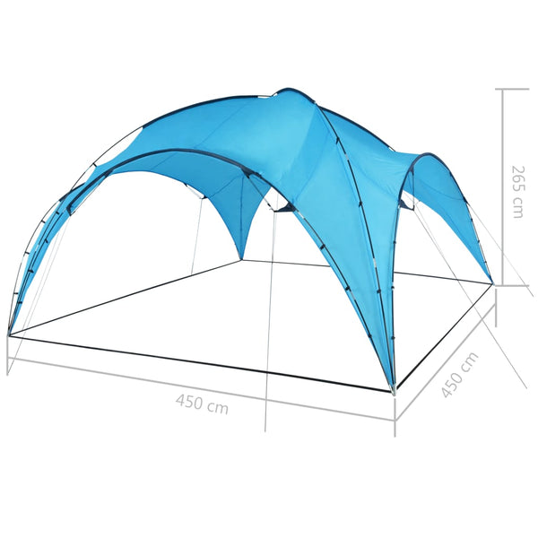 Hellblauer Kuppelpavillon 450x450 cm