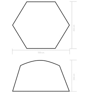 Poolabdeckung Zelt - 500x433x250 cm Blau
