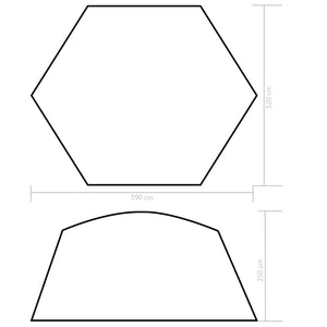 Poolabdeckung Zelt 590x520x250cm Blau
