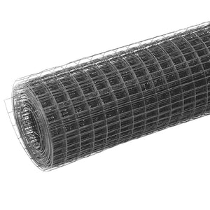 Drahtzaun Stahl mit PVC-Beschichtung 25x1,5 m Grau