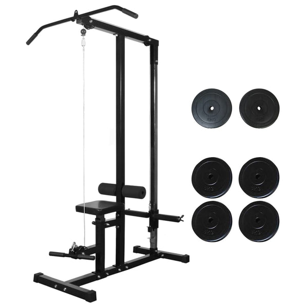 Fitnessstation mit Gewichtsscheiben 40 kg