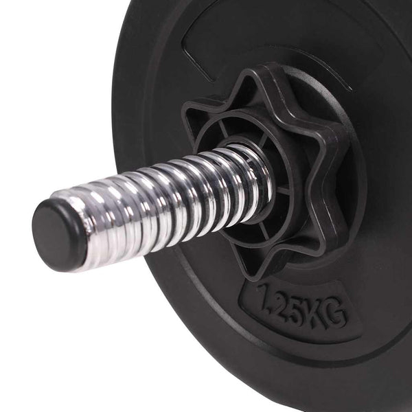 Hantelbank mit Ablage, Langhantel und Kurzhantel-Set 90 kg