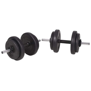 Hantelbank mit Ablage, Langhantel und Kurzhantel-Set 90 kg
