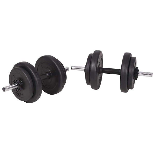 Hantelbank mit Ablage, Langhantel und Kurzhantel-Set 90 kg
