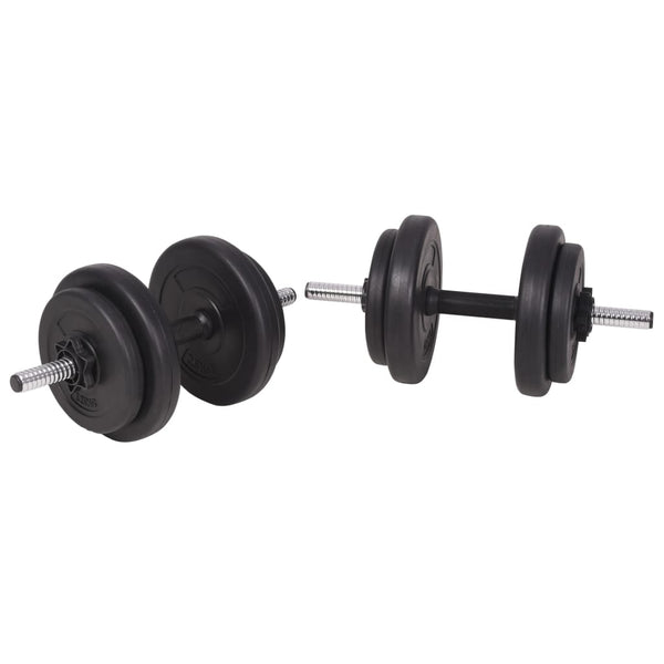 Hantelbank mit Ablage, Langhantel und Kurzhantel-Set 90 kg